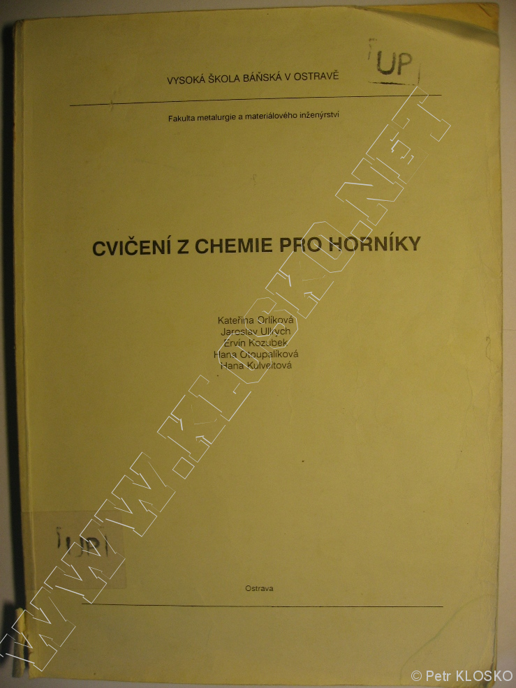 Detail - Bazar - skripta - Cvi�en� z chemie pro horn�ky - Tituln� strana