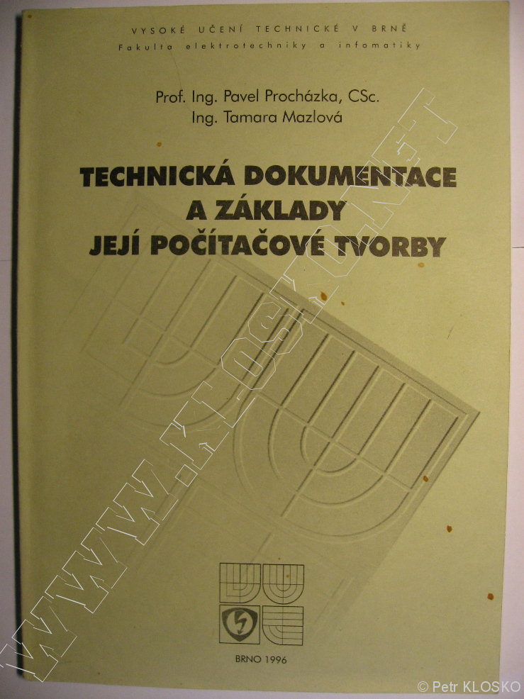 Detail - Bazar - skripta - Technick� dokumentace a z�klady jej� po��ta�ov� tvorby - Tituln� strana